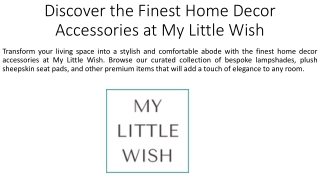 Discover the Finest Home Decor Accessories