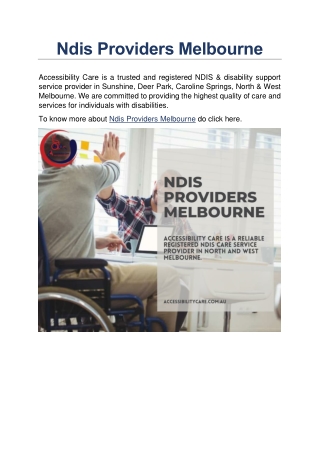 Ndis Providers Melbourne