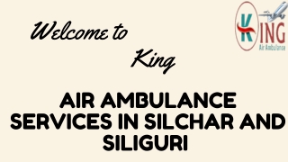 Now Get the ICU Air Ambulance Services in Silchar and Siliguri by King at Anytime