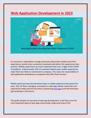 Web Application Development in 2023