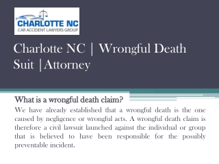 Charlotte NC | Wrongful Death Suit |Attorney
