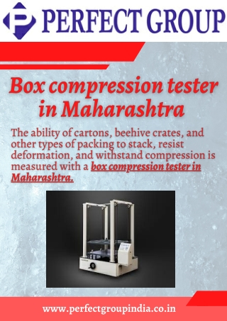 Box compression tester in Maharashtra | Perfectgroupindia