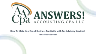 How To Make Business Profitable with Tax Advisory Services?