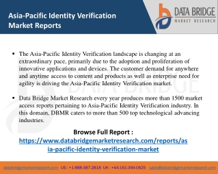 Asia-Pacific Identity Verification Market -ICT