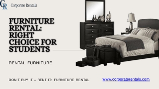 Furniture Rental Right Choice for Students