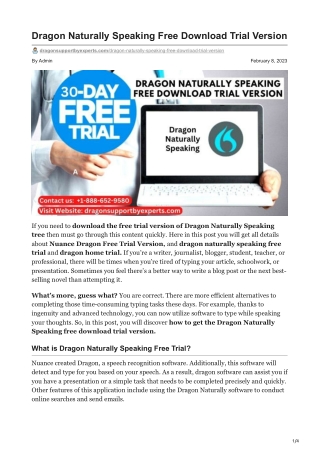 Dragon Naturally Speaking Free Download Trial Version