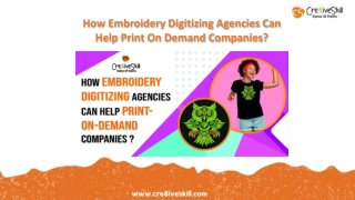Significance Of Embroidery Digitizing Agencies For Print On Demand Companies