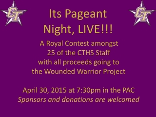 Its Pageant Night, LIVE!!!