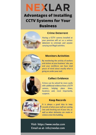 Advantages of Installing CCTV Systems for your Business