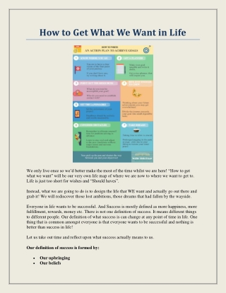 How to Get What We Want in Life