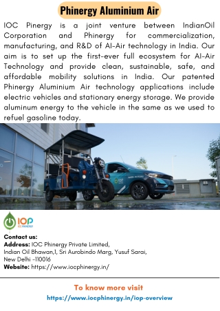 Phinergy Aluminium Air