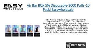 Air Bar BOX 5% Disposable-3000 Puffs-10 Pack