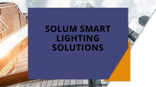 SOLUM Smart Lighting Solutions