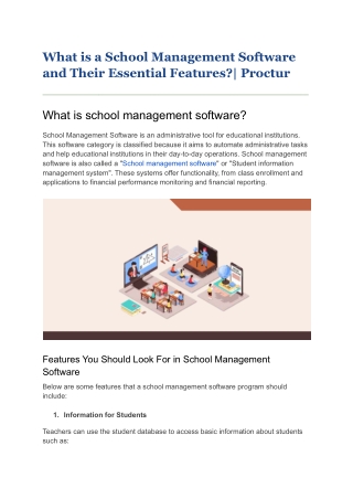 What is a School Management Software and Their Essential Features_  Proctur