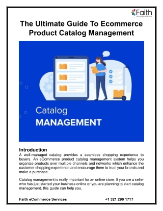 The Ultimate Guide To Ecommerce Product Catalog Management