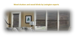 Wood shutters and wood blinds by Lexington experts