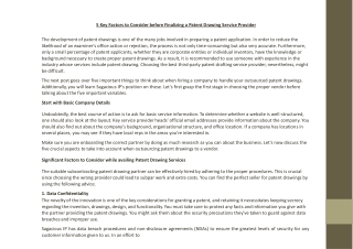 5 Key Factors to Consider before Finalizing a Patent Drawing Service Provider
