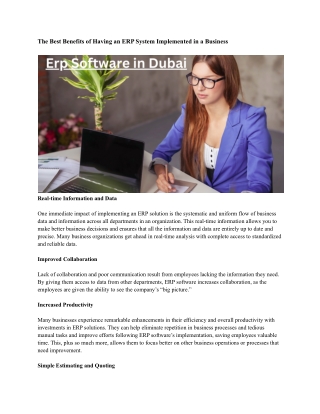 Erp Software in Dubai