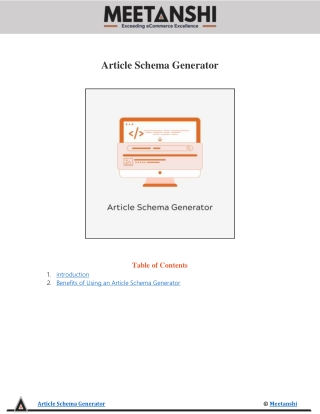 Article Schema Generator
