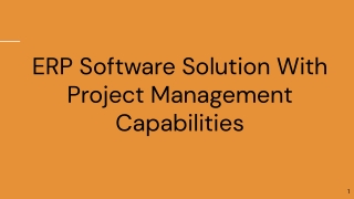 ERP Software Solution With Project Management Capabilities