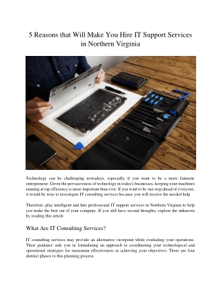 5 Reasons that Will Make You Hire IT Support Services in Northern Virginia