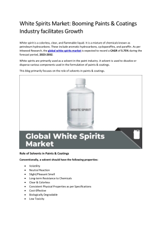 White Spirits Market