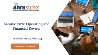 Arconic 2026 Operating And Financial Review