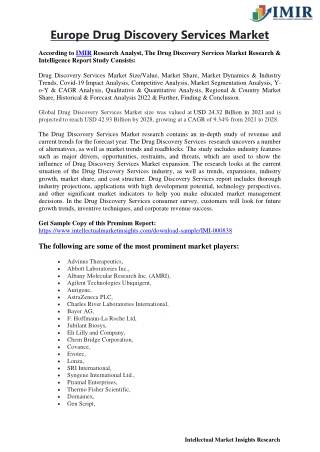 Europe Drug Discovery Services Market
