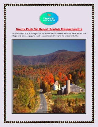 Jiminy Peak Ski Resort Rentals Massachusetts