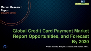 Credit Card Payment Market to be worth US$ 284,979.2 million by 2030