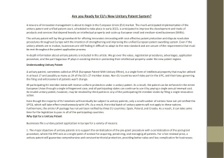 Are you Ready for EU’s New Unitary Patent System?