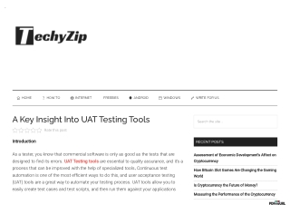 A Key Insight Into UAT Testing Tools
