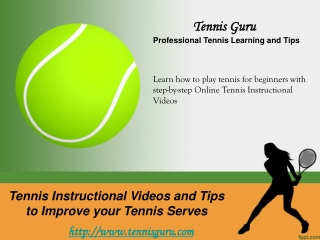 Tennis Instruction Videos