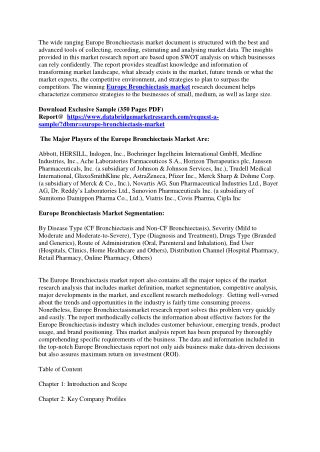 Europe Bronchiectasis Market