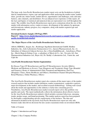 Asia-Pacific Bronchiectasis Market