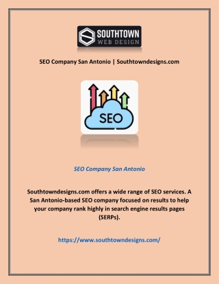 SEO Company San Antonio | Southtowndesigns.com