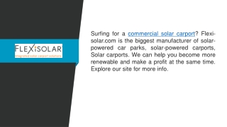 Commercial Solar Carport  Flexi-solar.com