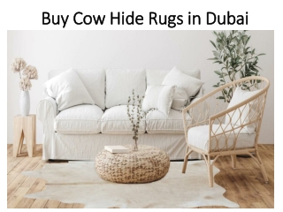 Buy Cow Hide Rugs In Dubai