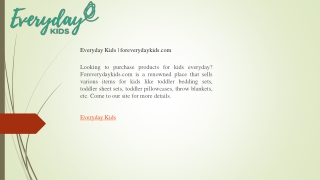 Everyday Kids foreverydaykids.com