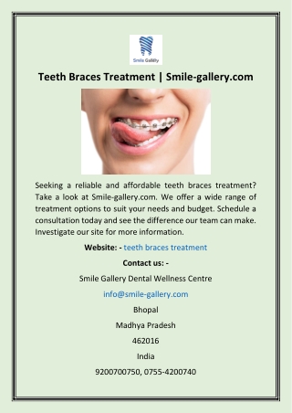 Teeth Braces Treatment  Smile-gallery