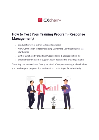 How to Test Your Training Program (Response Management)
