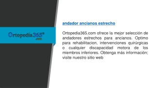 Andador ancianos estrecho  Ortopedia365.com