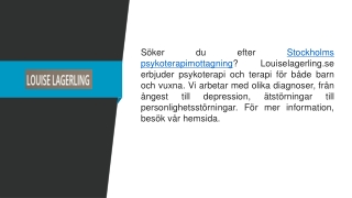 stockholms psykoterapimottagning  Louiselagerling.se