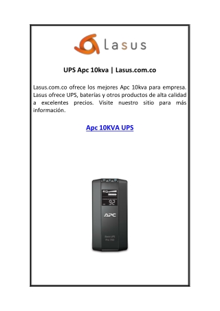 UPS Apc 10kva  Lasus.com.co