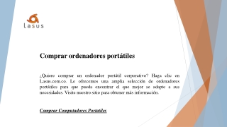 Comprar ordenadores portátiles | Lasus.com.co