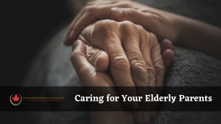 Caring for Your Elderly Parents