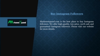 Buy Instagram Followers  Markenetspanel.com