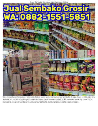 O88ᒿ-I55I-585I (WA) Grosir Sembako Ambarawa Omset Toko Grosir Sembako