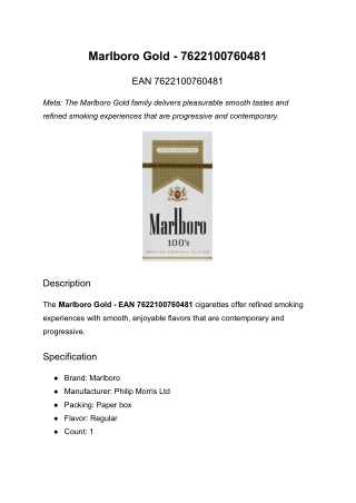 Marlboro Gold