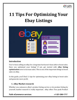 11 Tips for Optimizing Your eBay Listings